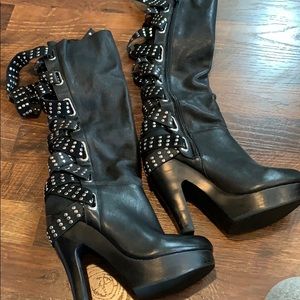 Jeffrey Campbell Boots with back stud lace up